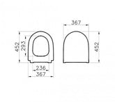 VitrA Sento copriwater rallentato slim 120-003R009